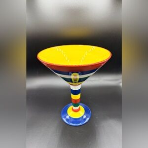Style-Eyes by Baum Bros OVERSIZED Martini Glass Compote – Stripes Collection 10”